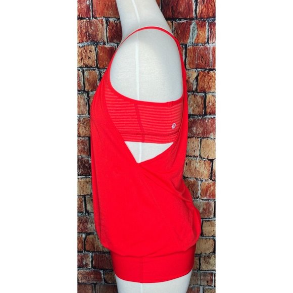 Lululemon No Limits Yoga Tube Tank Racerback Bra Top Shirt Size 6 Pink - Picture 4 of 7